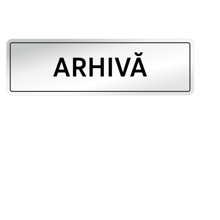 Indicator semnalizare usa, Arhiva, ABS argintiu, 200x60 mm
