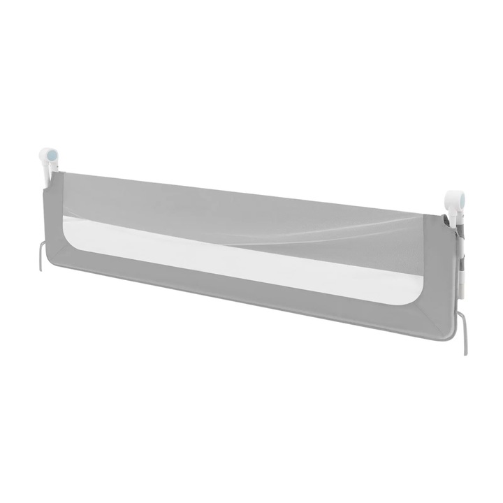 Bariera de pat pliabilă, Gri, Înălțime reglabilă 66-83 cm, Dimensiune 1x40cm