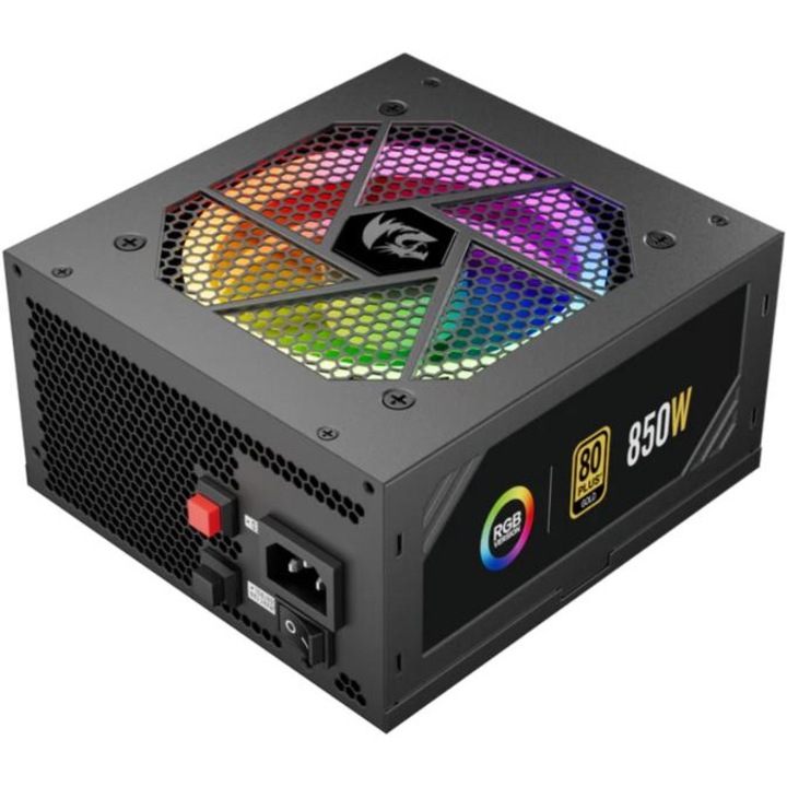 Surse PC Redragon 850W 80 Plus Gold RGB, 160x150x86mm, negru
