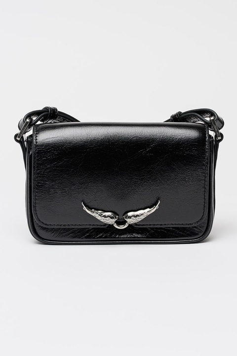 Zadig & Voltaire, Geanta crossbody de piele Zazi Vintage, Negru