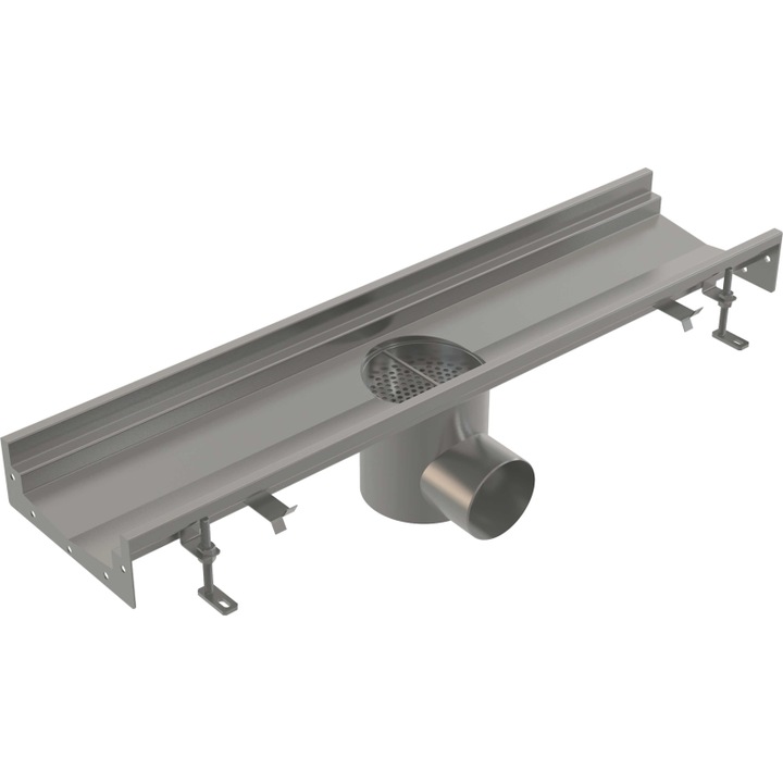 Sistem de scurgere industriala Alcadrain, 250x250mm, otel inoxidabil, inaltime reglabila 85-125mm, set complet