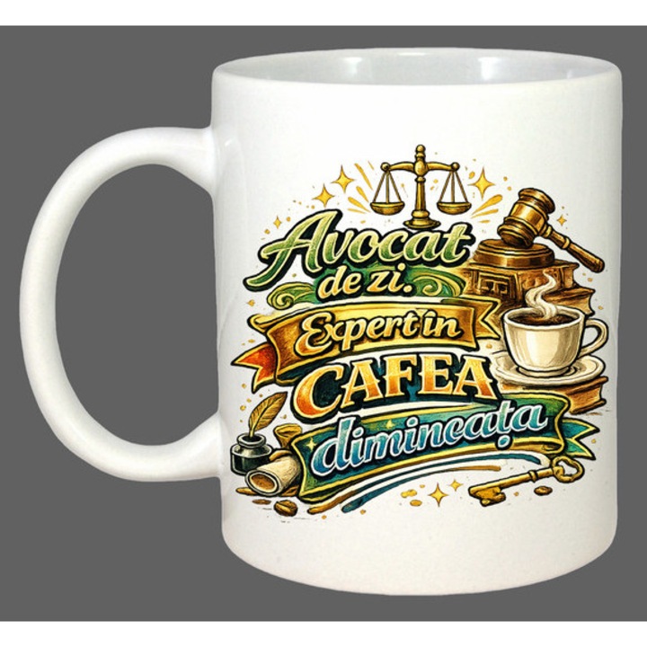Cana Avocat Alimentat De Cafea Amara V1, Cadou, Sarbatori, Cri-Flo, Culoare Alb, 330 ml