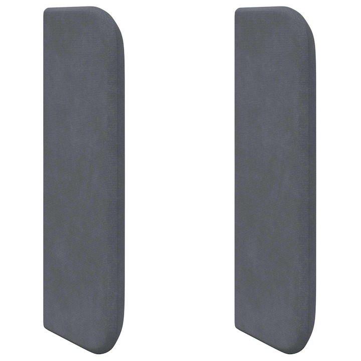vidaXL Fejtámla Fül Szürke 40, 5 x 40, 5 x 4 cm Bársony 346591