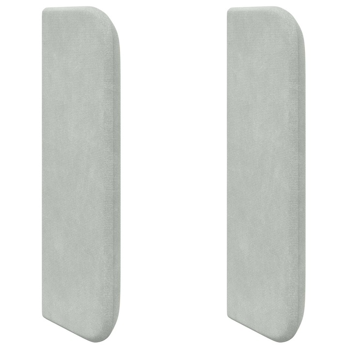 vidaXL Fejtámla Fül Világosszürke 40, 5 x 40, 5 x 4 cm Bársony 346590