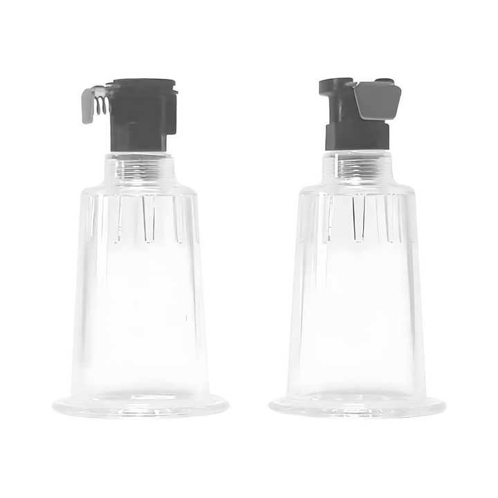 Cilindri de vacuum pentru mameloane Brutus, set, 5x2,5cm, transparent