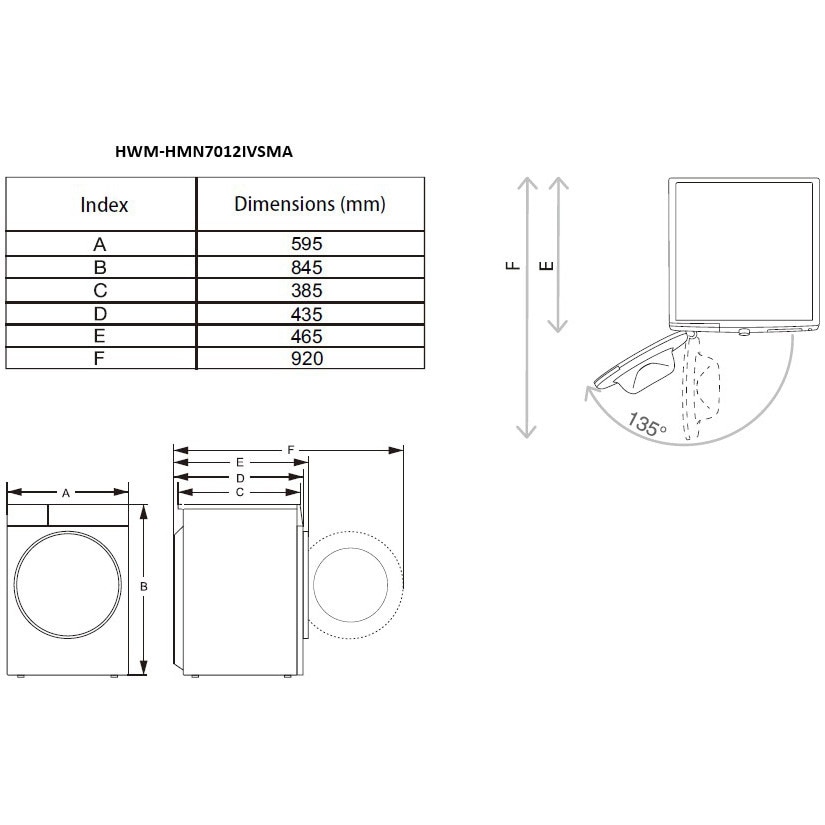 Masina de spalat rufe slim HEINNER HWM-HMN7012IVSMA, 7 kg, 1200 rpm, Clasa A, Motor Inverter, 15 programe, Prespalare, Blocare acces copii Alb