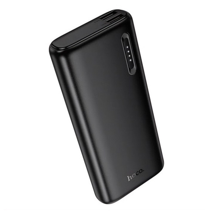 Hoco j158a vésztöltő 2 usb aljzat, 10000mah, 2a, led jelzés, fekete