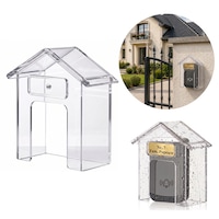 Carcasa protectie sonerie Omelivon®, Model Casa Decorativ, impermeabil si anti-praf, cu suport numar casa, anti-UV, pentru curte, vila si gradina, montaj rapid cu banda dublu-adeziva
