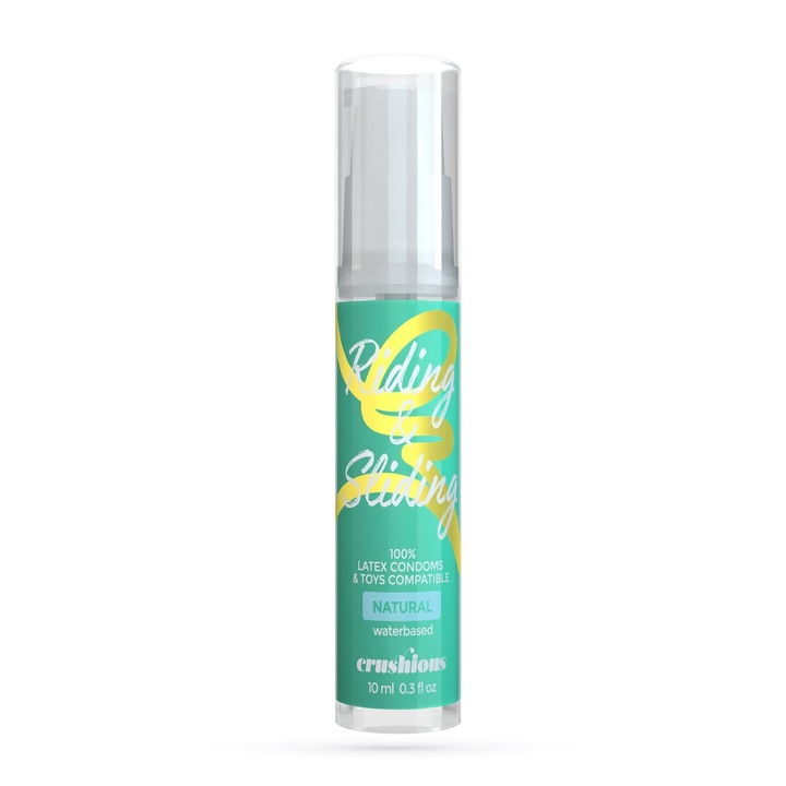 Gel lubrifiant pe baza de apa Crushious, 10ml, fara miros, vegan, sigur cu prezervative