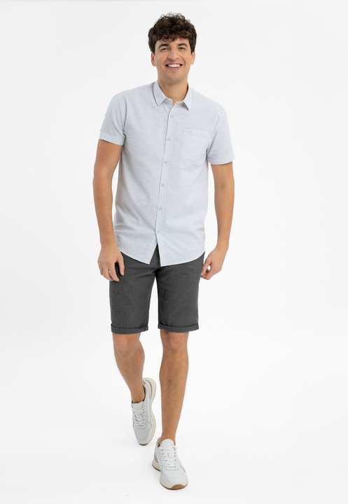 Pantaloni scurti barbati din bumbac, cu buzunare, Comfort Fit, Volcano P-Yoko, grafit, Gri grafit