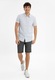 Pantaloni scurti barbati din bumbac, cu buzunare, Comfort Fit, Volcano P-Yoko, grafit, Gri grafit