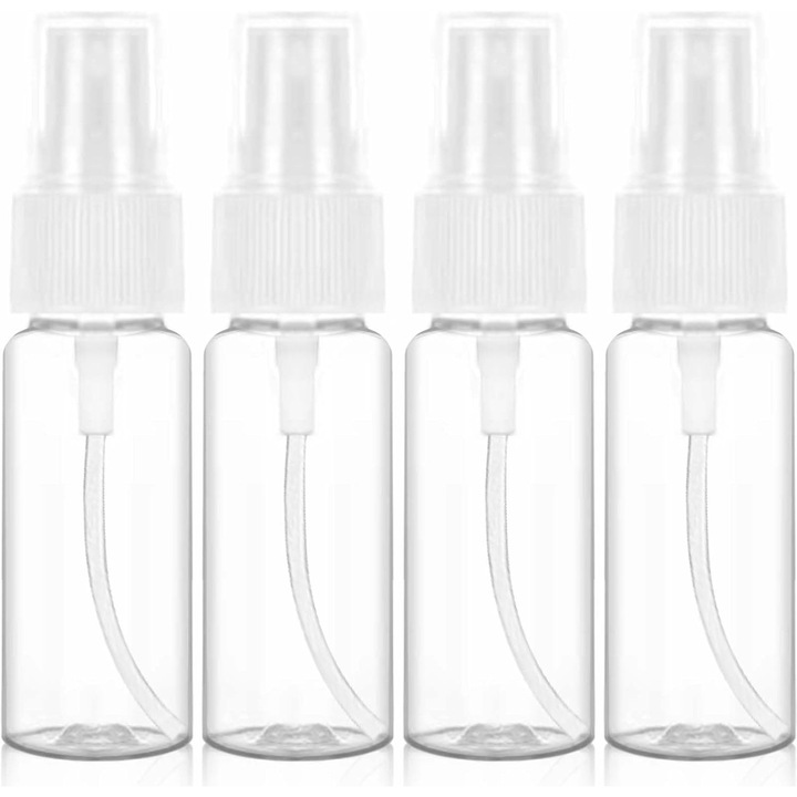 4 db 30 ml-es spray palack készlet, újrafelhasználható, műanyag, parfümhöz, testápolóhoz, samponhoz
