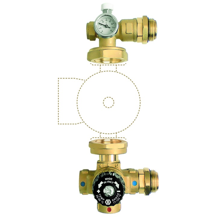 Keverőcsoport 1" elosztóhoz 130 mm-es szivattyúhoz, Ferro, arany