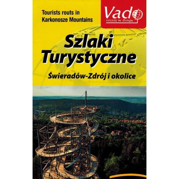 Harta turistica laminata Swieradow-Zdroj si imprejurimi, LIBRA, 2025, legende in engleza si germana