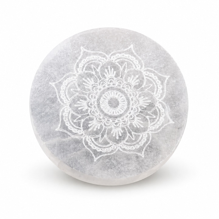 Szelenit kis tányér - Mandala - 8 cm