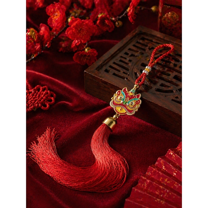 Leul Norocos Feng Shui – Talisman Protectie si Prosperitate, ideal pentru cadou, Ornament Decorativ Auto si Casa