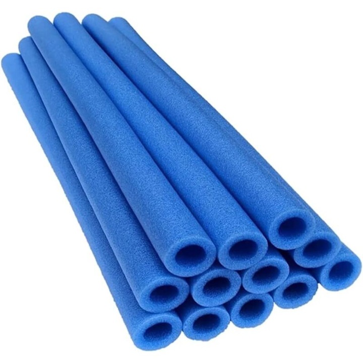 Set 12 huse protectie pentru bare trambulina, spuma, albastru, 40cm