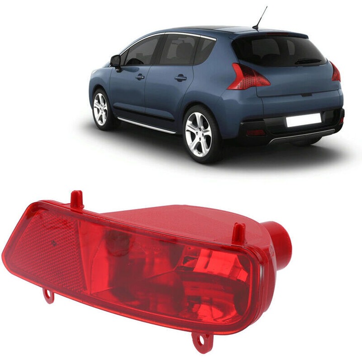 Hátsó ködlámpa Peugeot 3008 5008-hoz, 230x75mm, piros