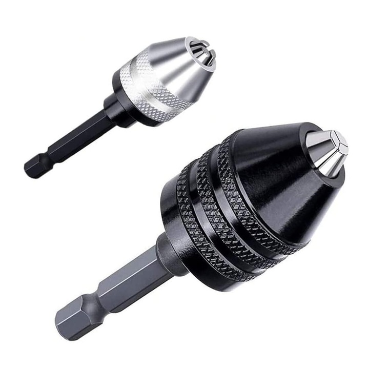 Set de 2 adaptoare mandrina hexagonala de 1/4" pentru surubelnita cu impact (0, 6-8 mm, 0, 3-3, 6 mm)