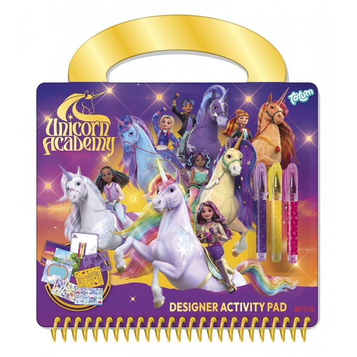 Творчески комплект, Totum, Unicorn academy, Книжка с активности
