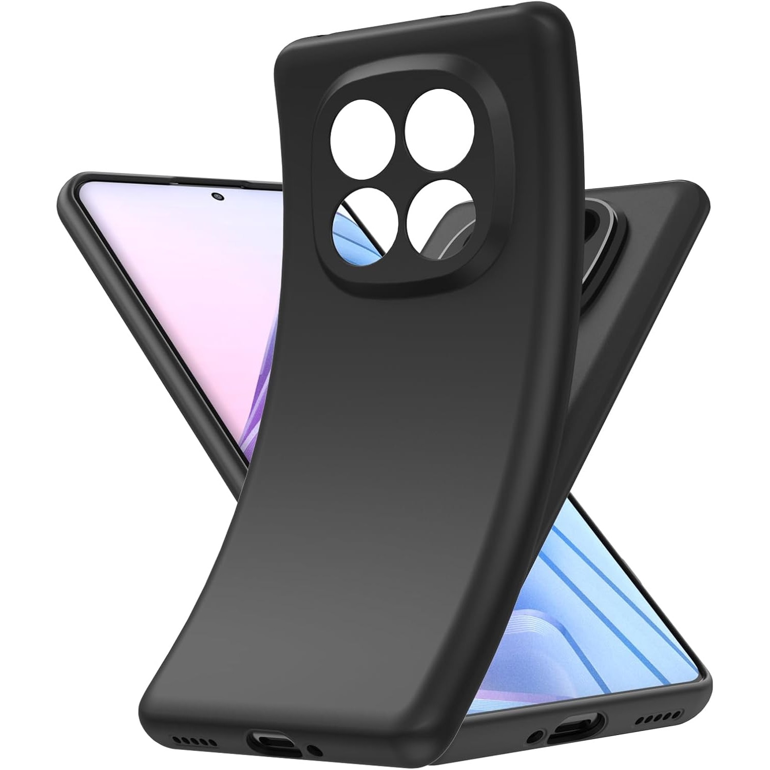 BestCase® Husa Premium Liquid Silicon Compatibila cu Xiaomi Redmi Note 15 Pro Plus 5G, 1.2mm Slim, Microfibra in interior, Antisoc, Rezistent la socuri, Protectie camera, Negru