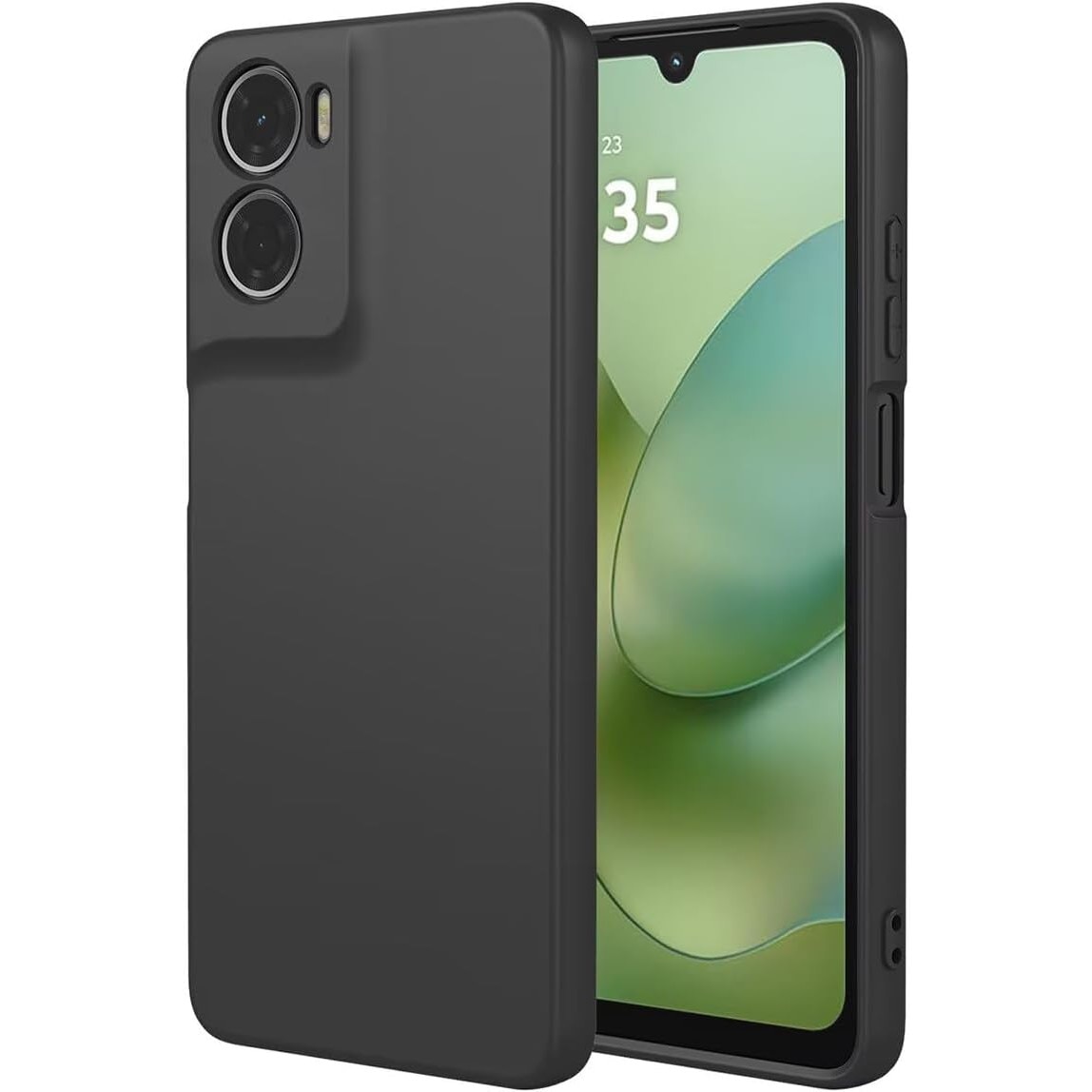 Intelli® Husa Soft Silicone pentru Motorola Moto G06, Microfibra in Interior, Negru