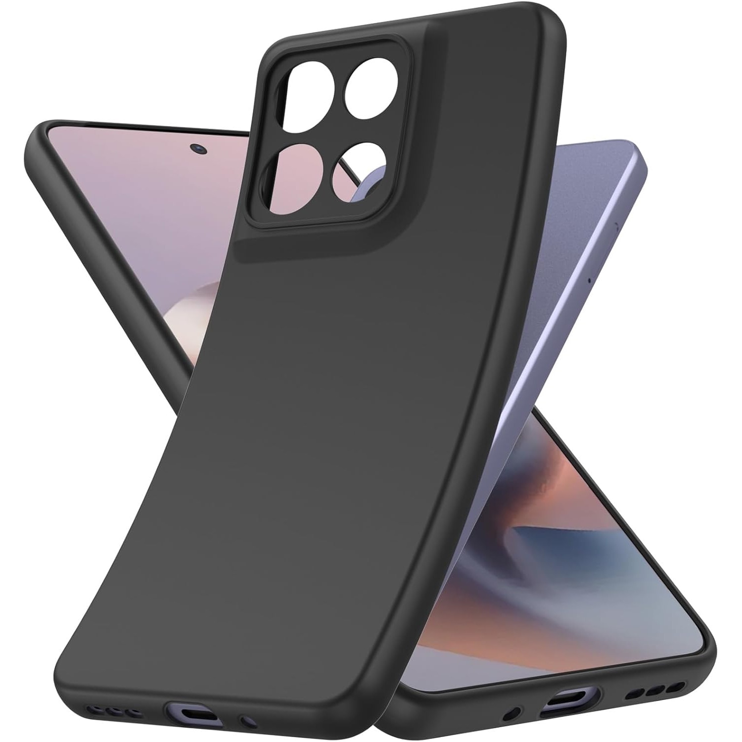 BestCase® Husa Premium Liquid Silicon Compatibila cu Motorola Moto G86, 1.2mm Slim, Microfibra in interior, Antisoc, Rezistent la socuri, Protectie camera, Negru