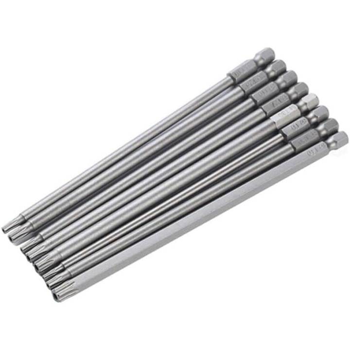 Set de 8 surubelnite cu cap de stea, 100mm, pentru reparatii