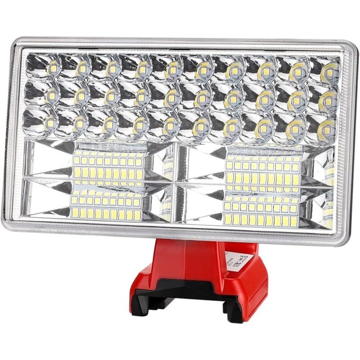 LED фенер 30W 3300lm, преносим, с 18V акумулаторна батерия, гъвкав дизайн