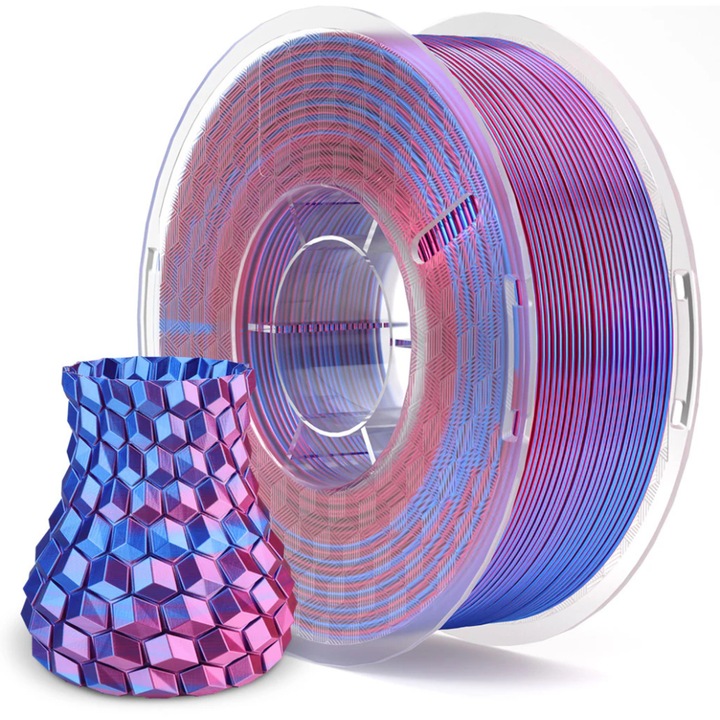 3D filament, Elegoo PLA Silk, 1kg, Kék-Ibolya, 3D nyomtatóhoz