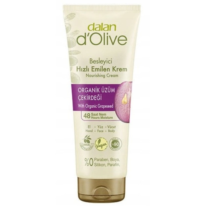 Dalan d'Olive hidratáló test- és arckrém szőlőmag kivonattal, 250ml
