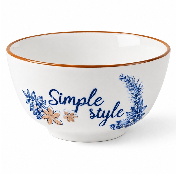 Bol ceramic "Simple style", 15 cm diametru, 8 cm inaltime