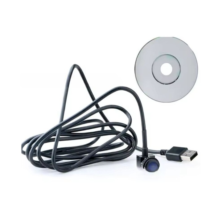 Camera web USB U1 HD, unghi larg, 1080p, neagra