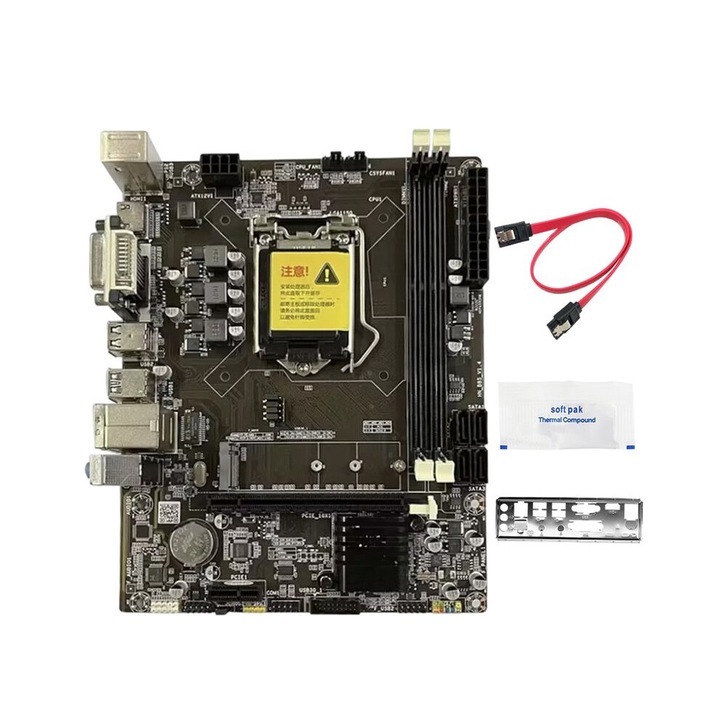 Placa de baza HNB85 LGA1150 DDR3 Gigabit Ethernet M.2 NVMe PCI Express 16X, VGA+DVI, 2x16GB, 1333-1600MHz