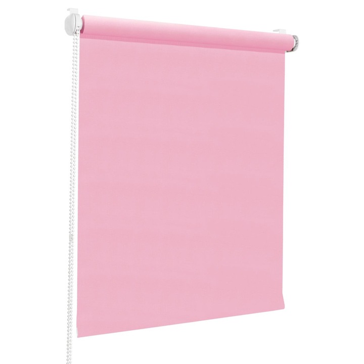Roleta textila, semi-opaca, instalare non-invaziva, rulou mini, P+R, 61, 5 cm x 150 cm, roz