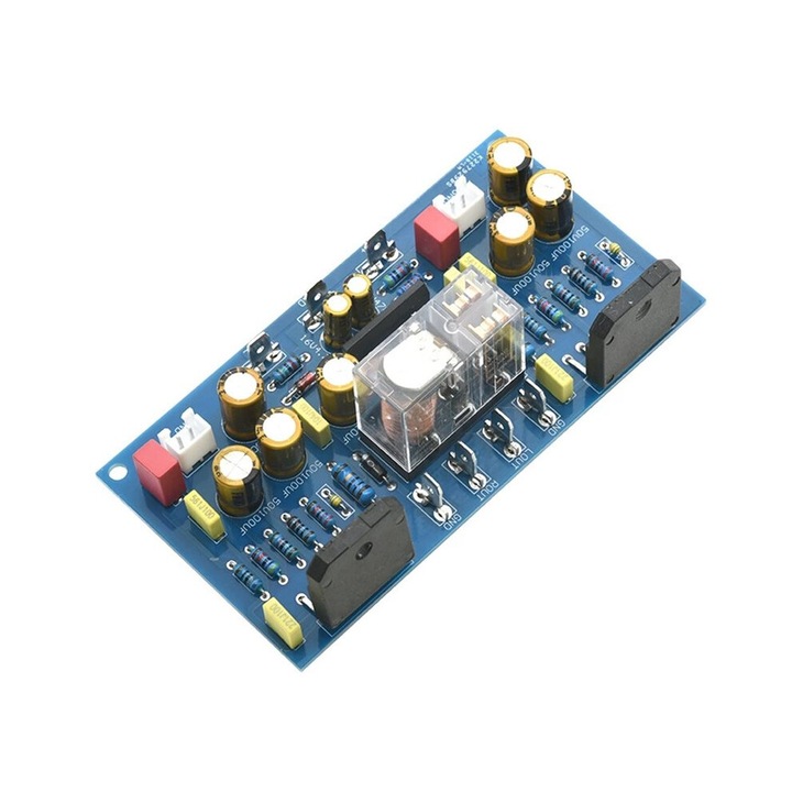 LM3886 kétcsatornás audio erősítő panel hangszóróvédelemmel, fekete, standard méretek