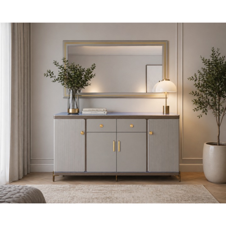 Comoda Royal Grey, 160x40x90 cm