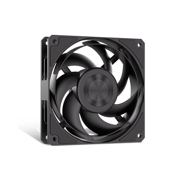 12 cm-es hűtőventilátor, 12 V, 4 tűs, 3000 RPM, fekete
