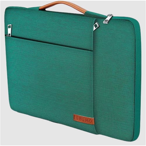 Husa laptop Solmo, compatibila cu laptop de 13 inch, culoare verde