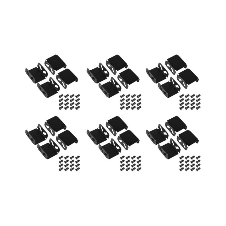Suport de Ventilator Dublu pentru Radiator de Computer, 80MM/90MM/120MM/140MM, Negru, Set 24 bucati
