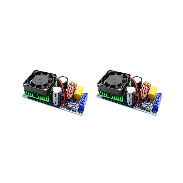 2X IRS2092 digitális mono csatornás teljesítményerősítő készlet, 500W, 4-8 ohm, 98x43x30mm, többszínű