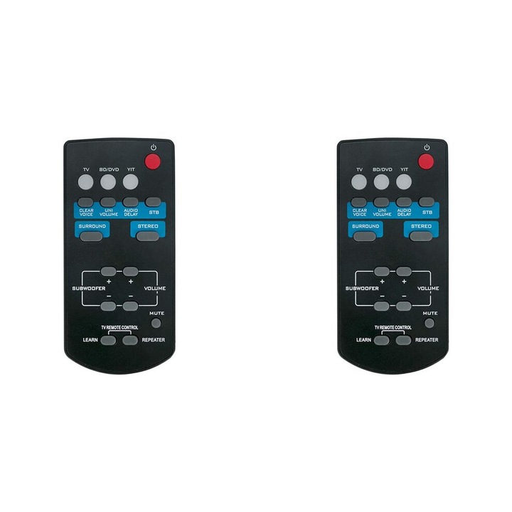 Set 2 Telecomenzi FSR60 WY57800 pentru Soundbar ATS-1010, YAS-101, YAS-101BL, YAS-CU201, culoare neagra, material ABS