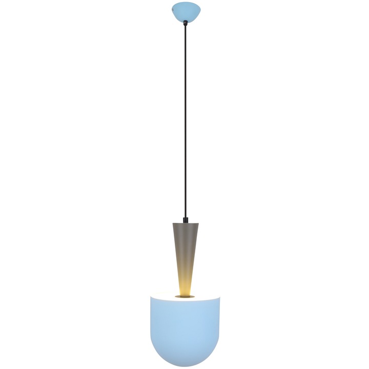 Висяща лампа Candellux, модел Visby, 1 източник на светлина, синьо-сив, 19x19x144см