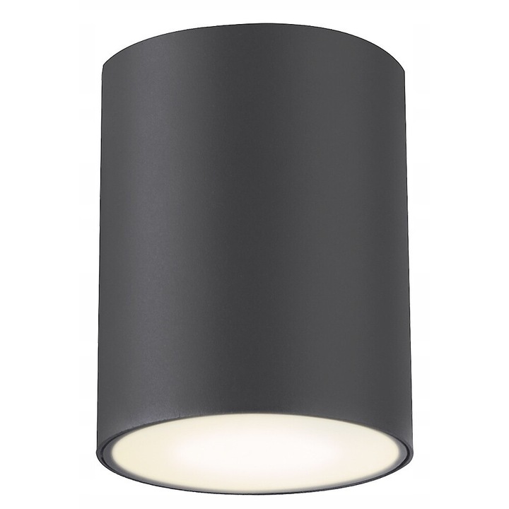Plafon exterior Rabalux 7819, IP54, cu soclu GU10, LED ready, aluminiu, antracit, diametru 10 cm, max 35W