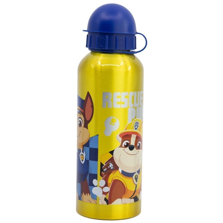 Sticla de apa Paw Patrol Boy Rescue Pups, Aluminiu, 530 ml