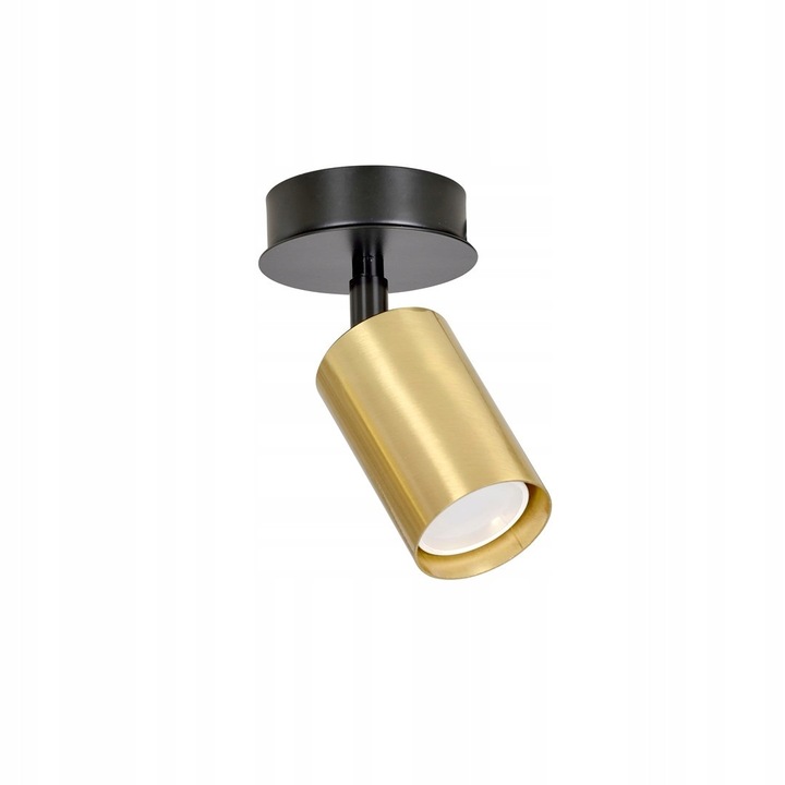 Таванна лампа със спот Emibig ZEN 1, 10W MAX LED, черно-златист, 18см, 1 източник на светлина