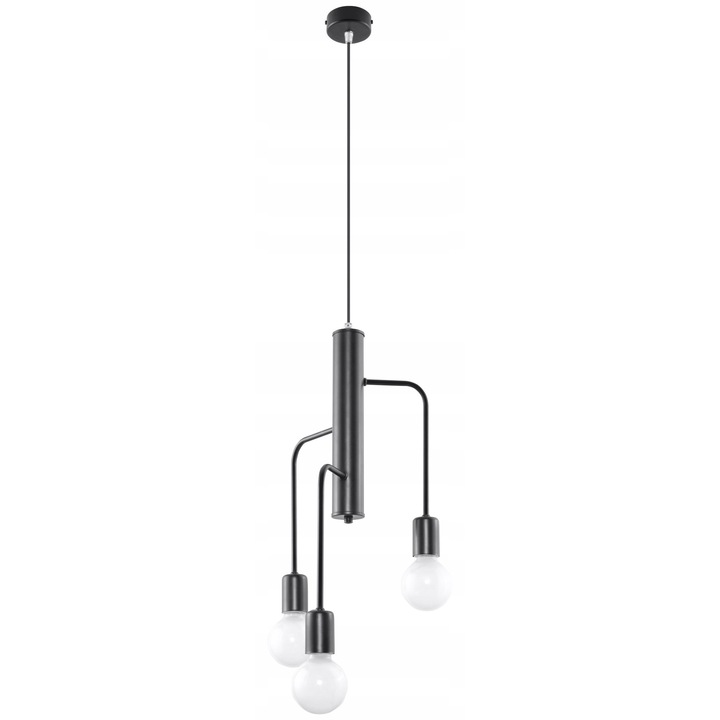 Полилей DUOMO 3M, Sollux Lighting, черен, 25x25x100см