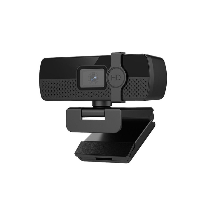 Camera Web 4K Full HD cu Microfon, Priza USB, Autofocalizare, Neagra