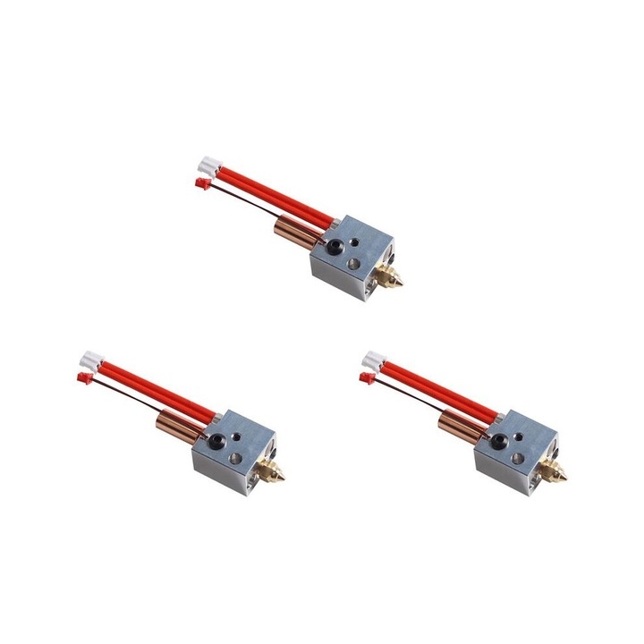 3X Hotend készlet, 0,4 mm, fém, SV06 SV07 3D nyomtatókhoz