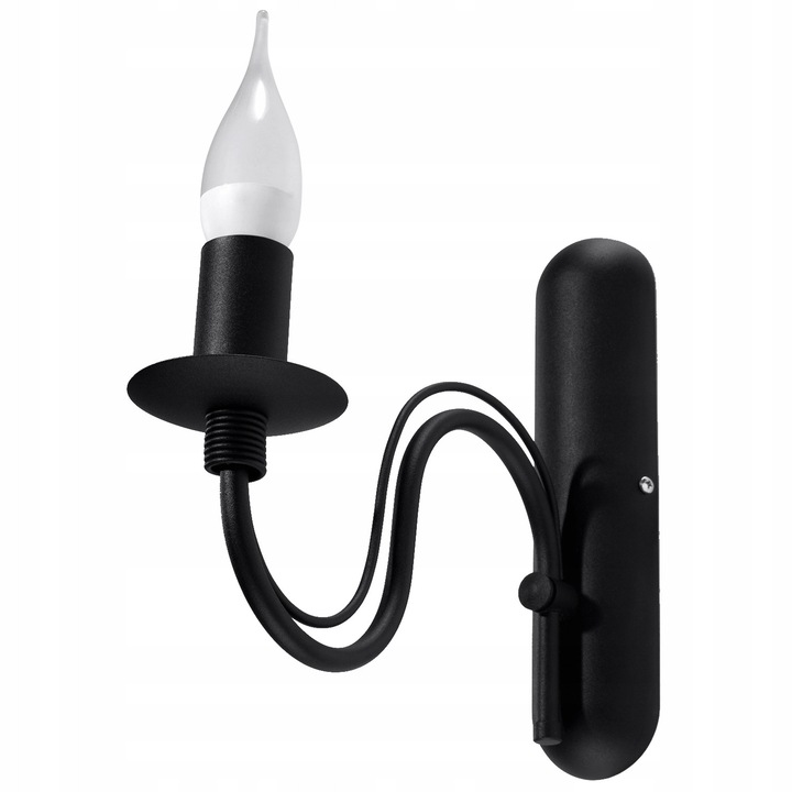 Aplica Sollux Lighting Minerwa, metal, E14, 40W, 25x8x25cm, negru, set